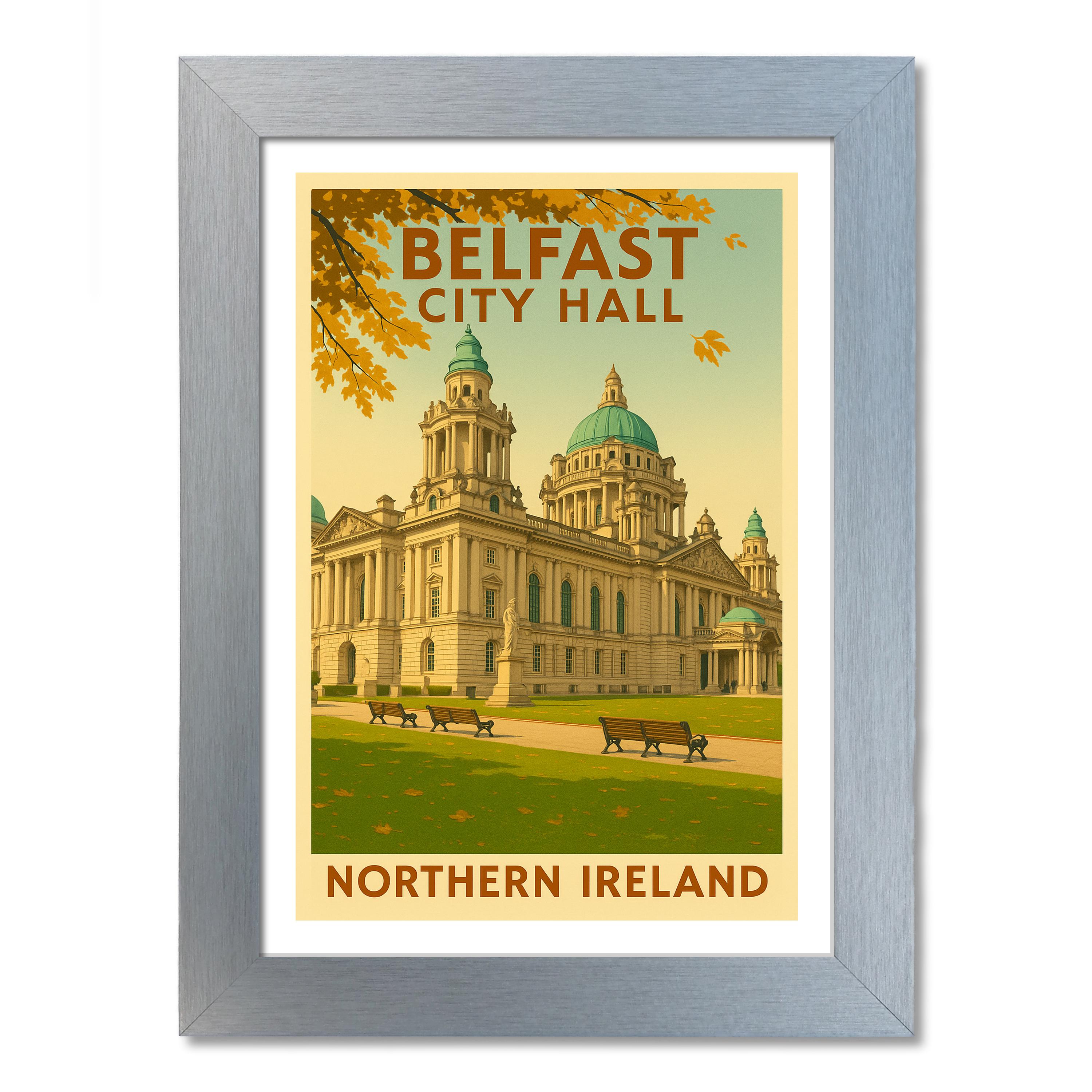 Belfast Rathaus Reiseposter - Bild 6 von 7