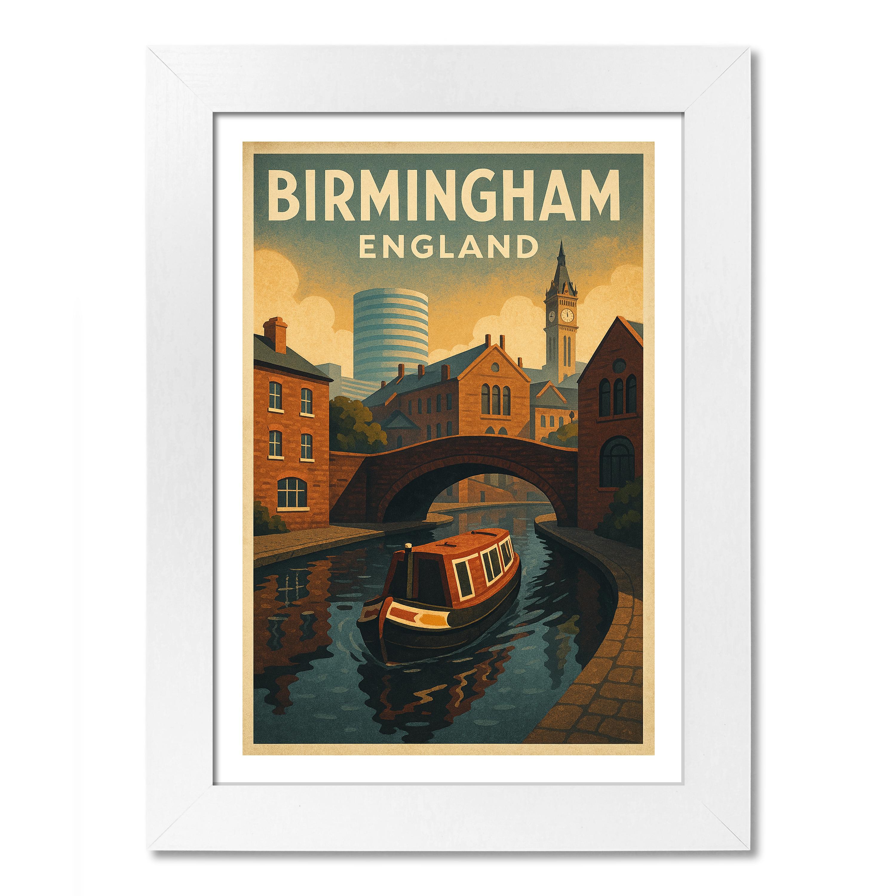 Póster de viaje de Birmingham, Inglaterra. Impresión de arte de pared - Imagen 4 de 7