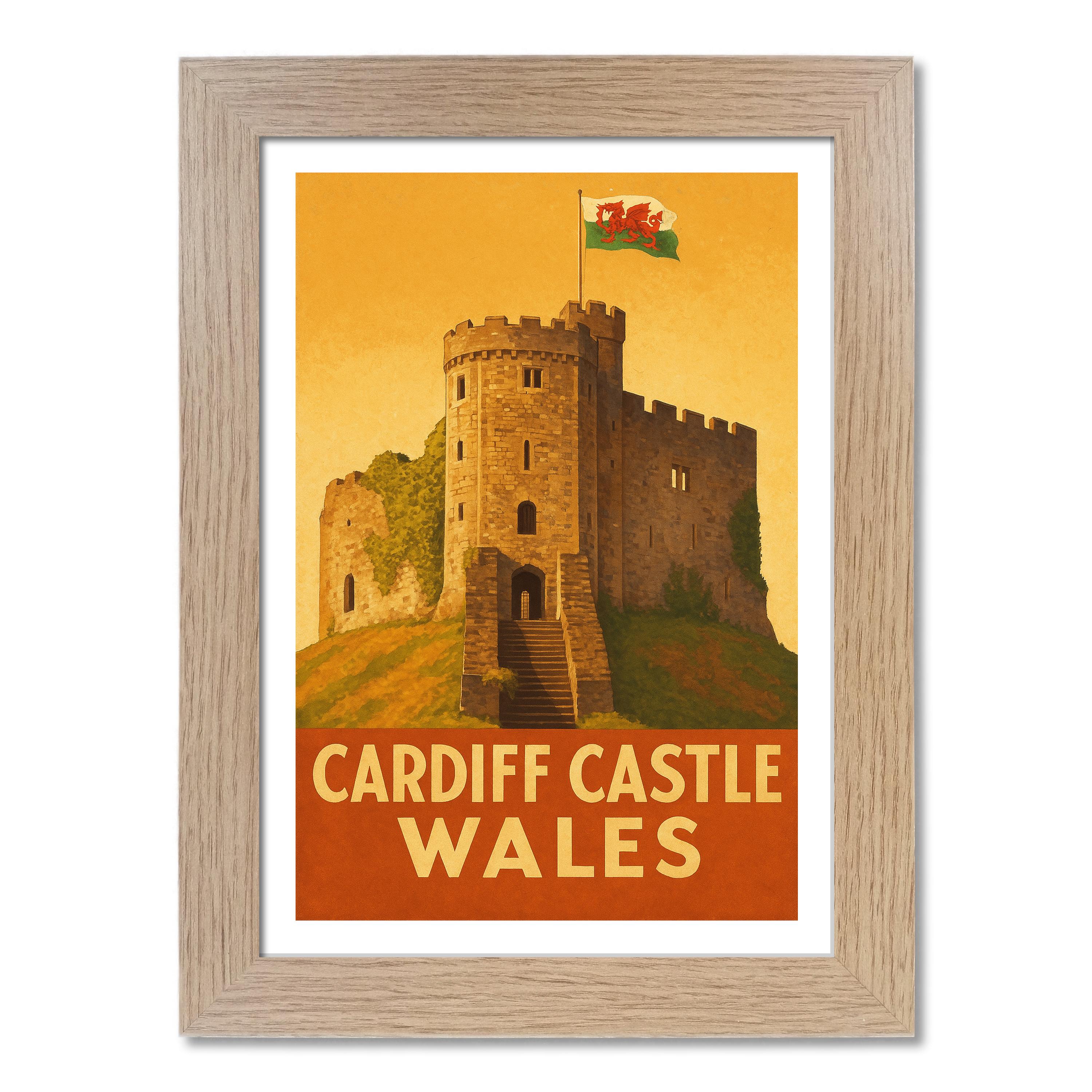 Póster de viaje del castillo de Cardiff - Imagen 7 de 7