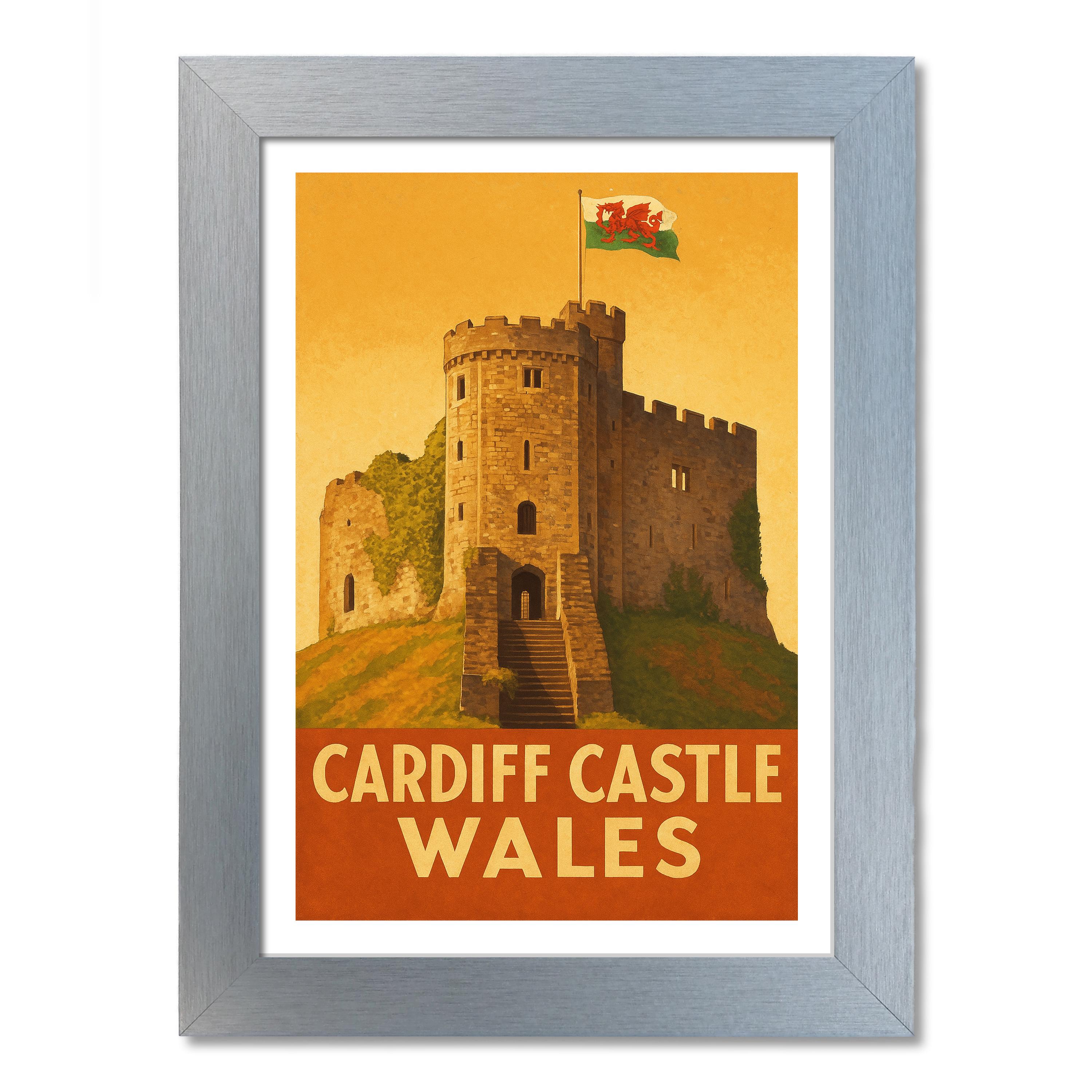 Póster de viaje del castillo de Cardiff - Imagen 6 de 7