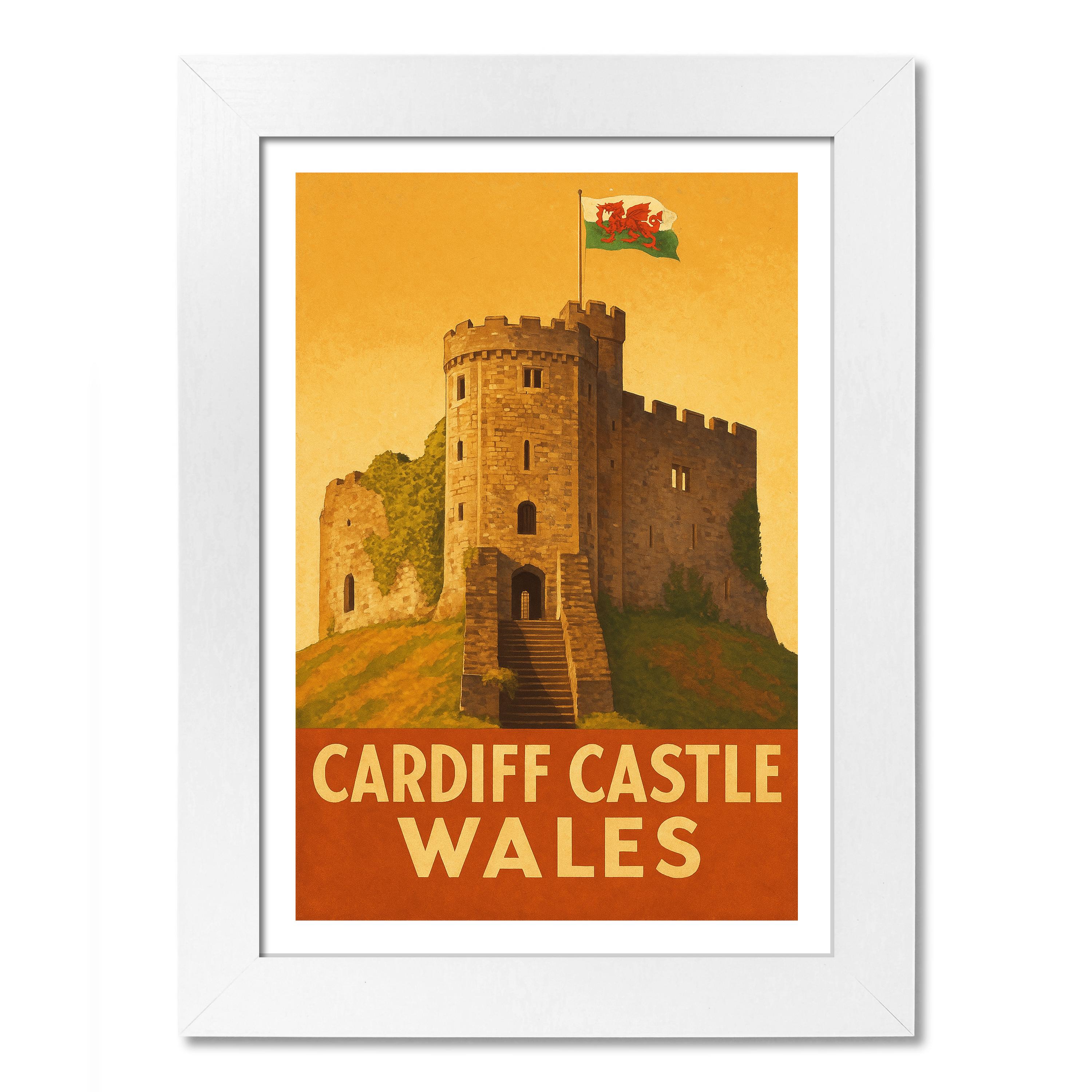 Póster de viaje del castillo de Cardiff - Imagen 4 de 7