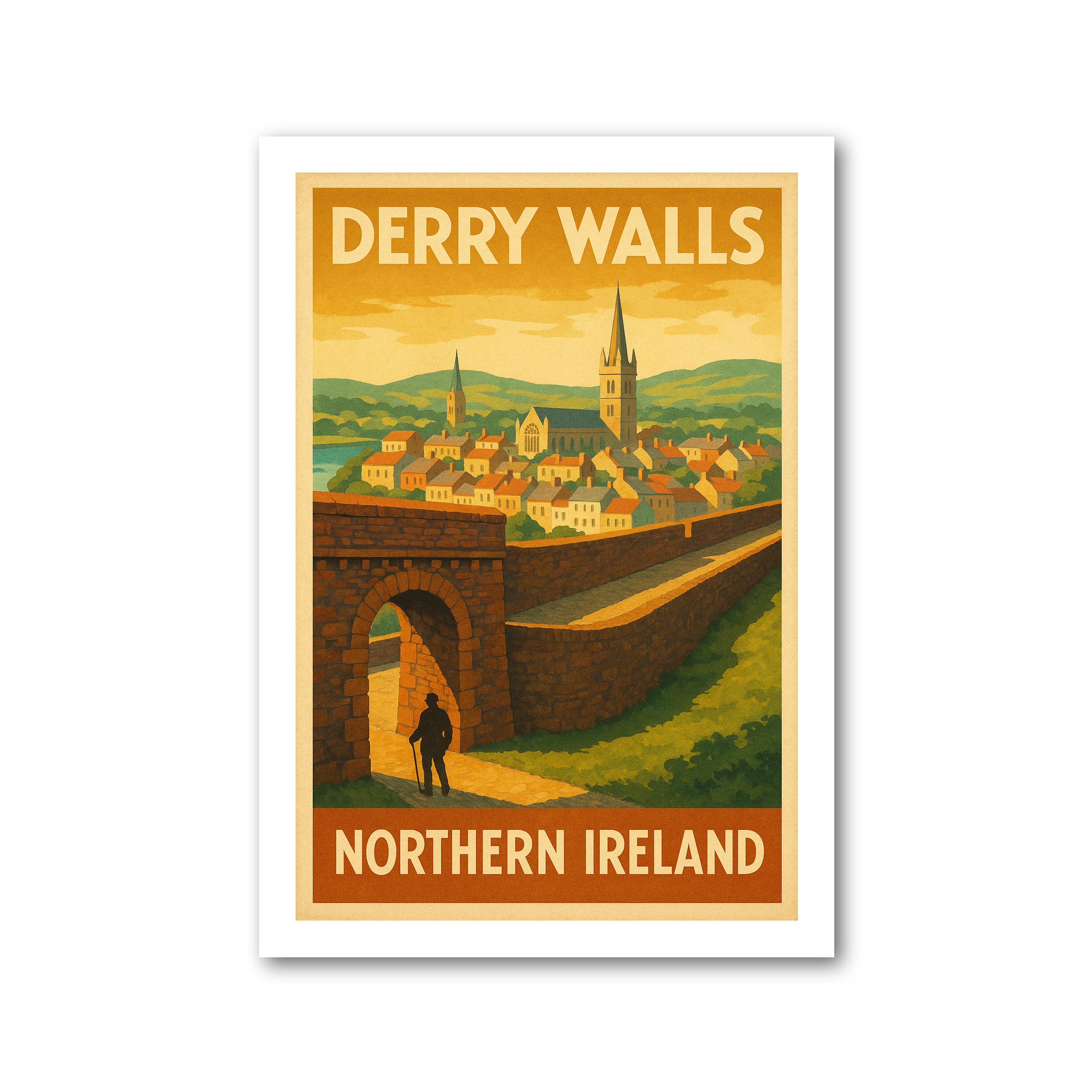 Derry Walls Travel Poster - Picture 2 of 7