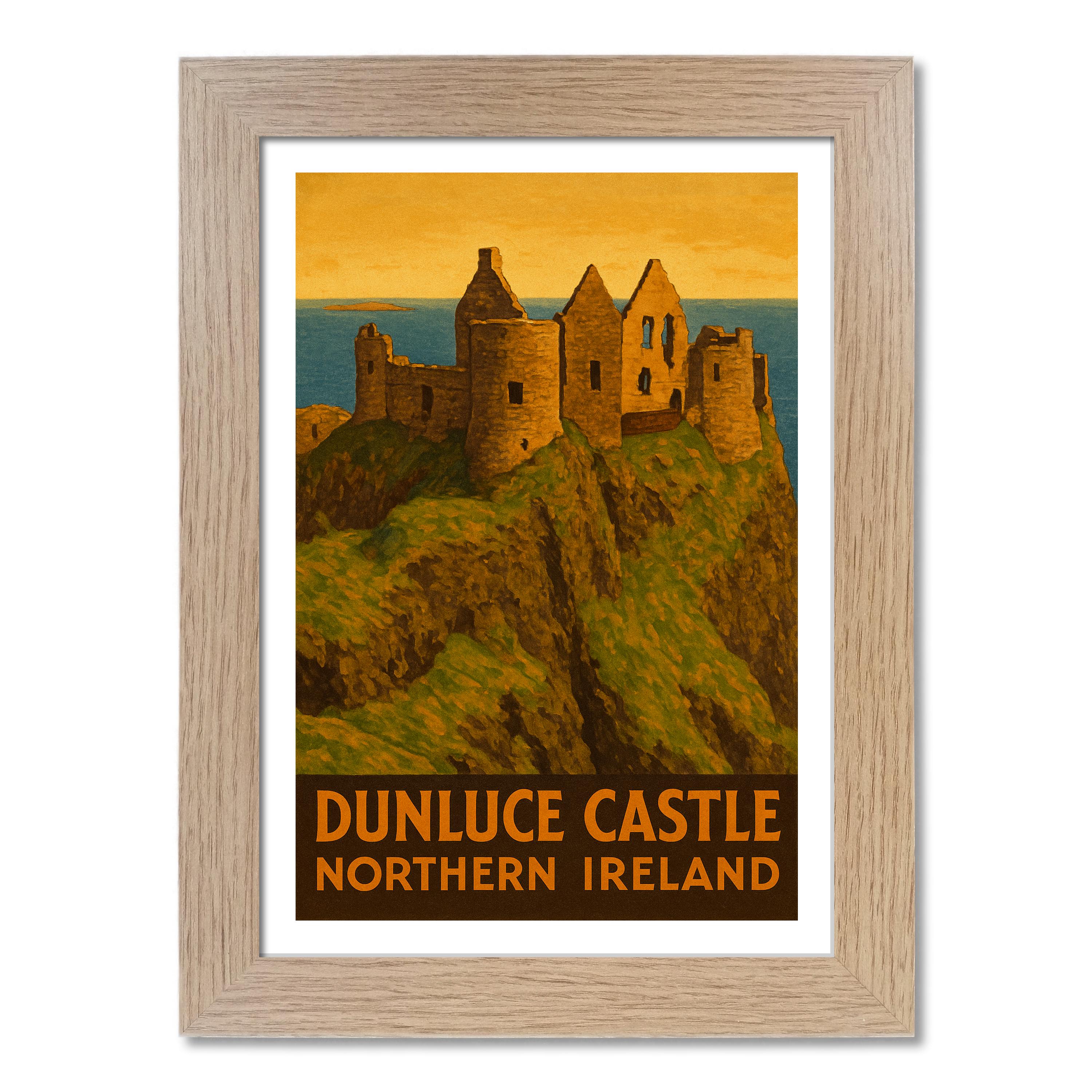 Dunluce Castle Travel Poster - Picture 7 of 7