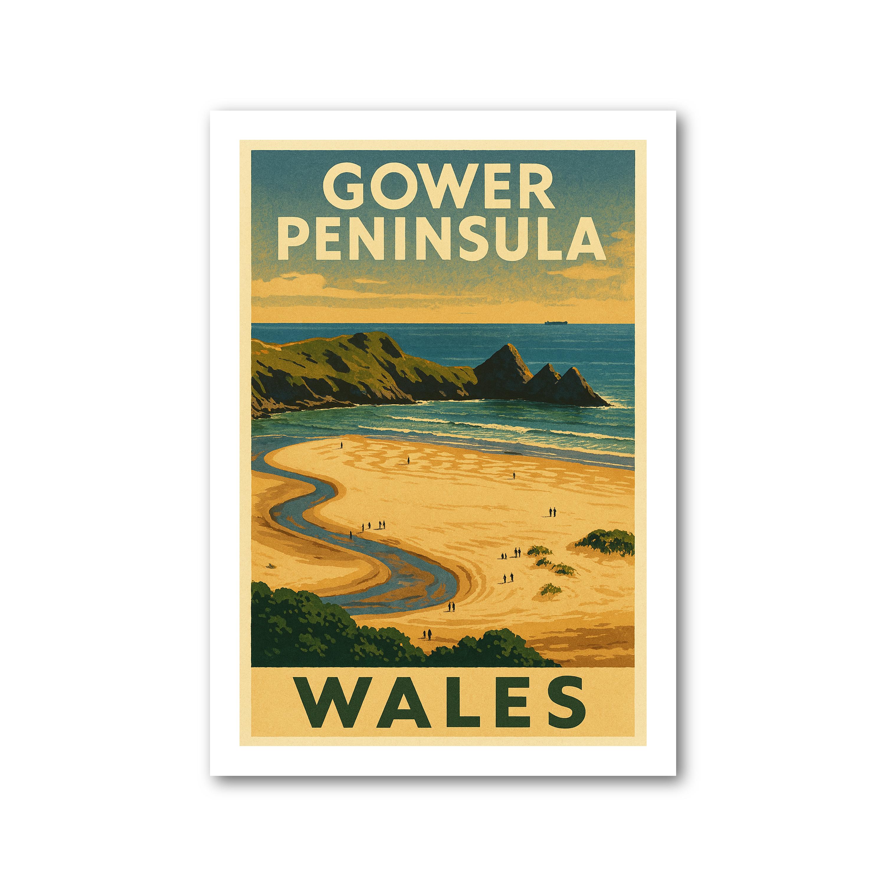 Gower Peninsula Travel Poster - Picture 2 of 7