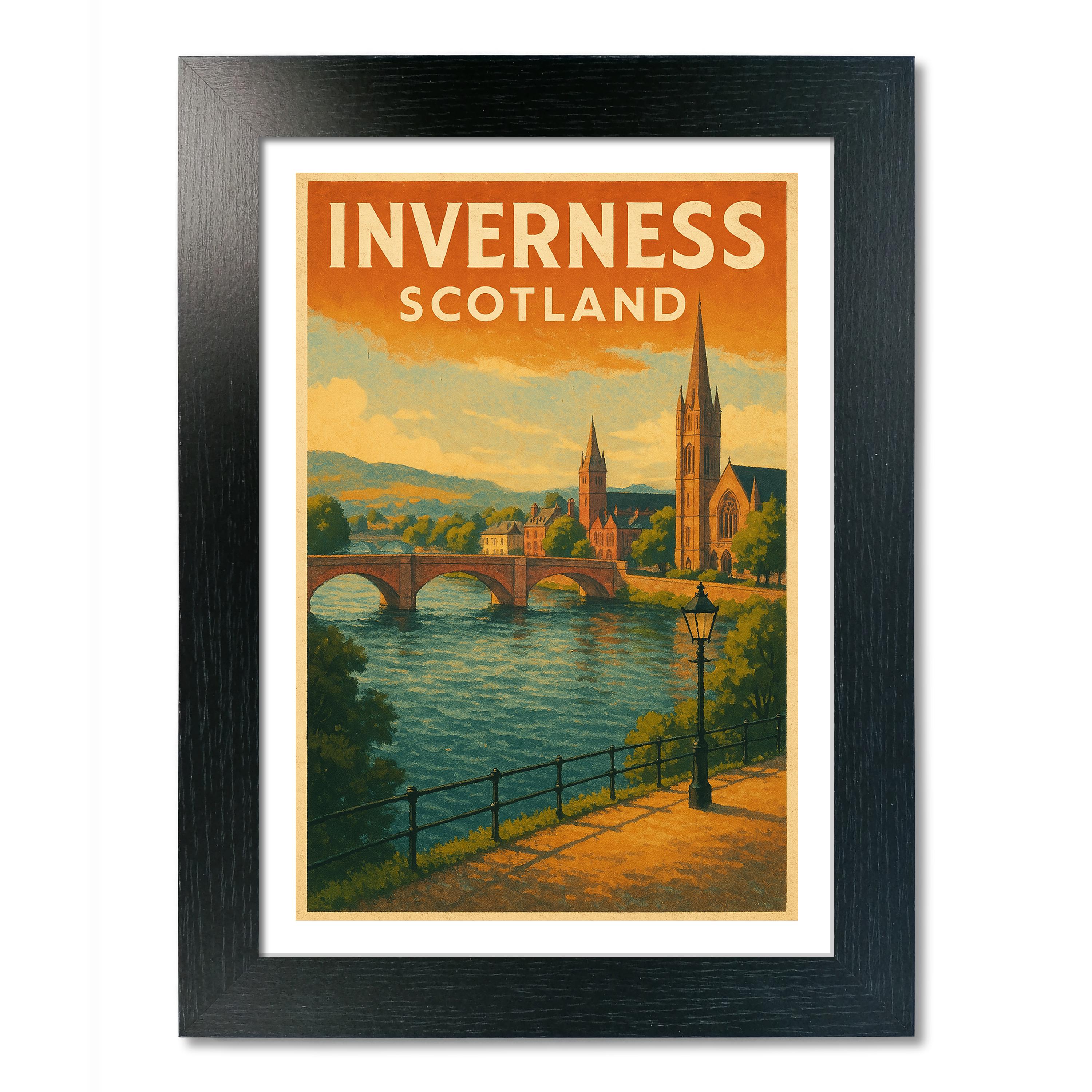 Inverness, Scotland Travel Poster. Wall Art Print - Picture 3 of 7