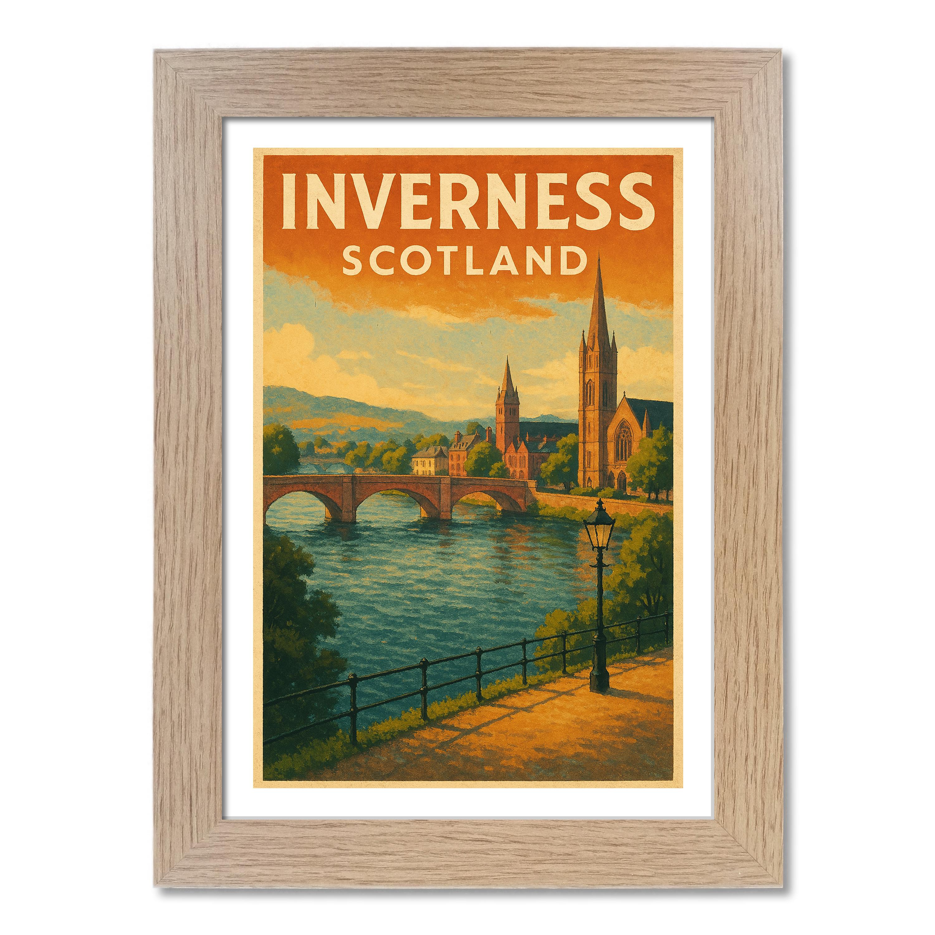 Inverness, Scotland Travel Poster. Wall Art Print - Picture 7 of 7