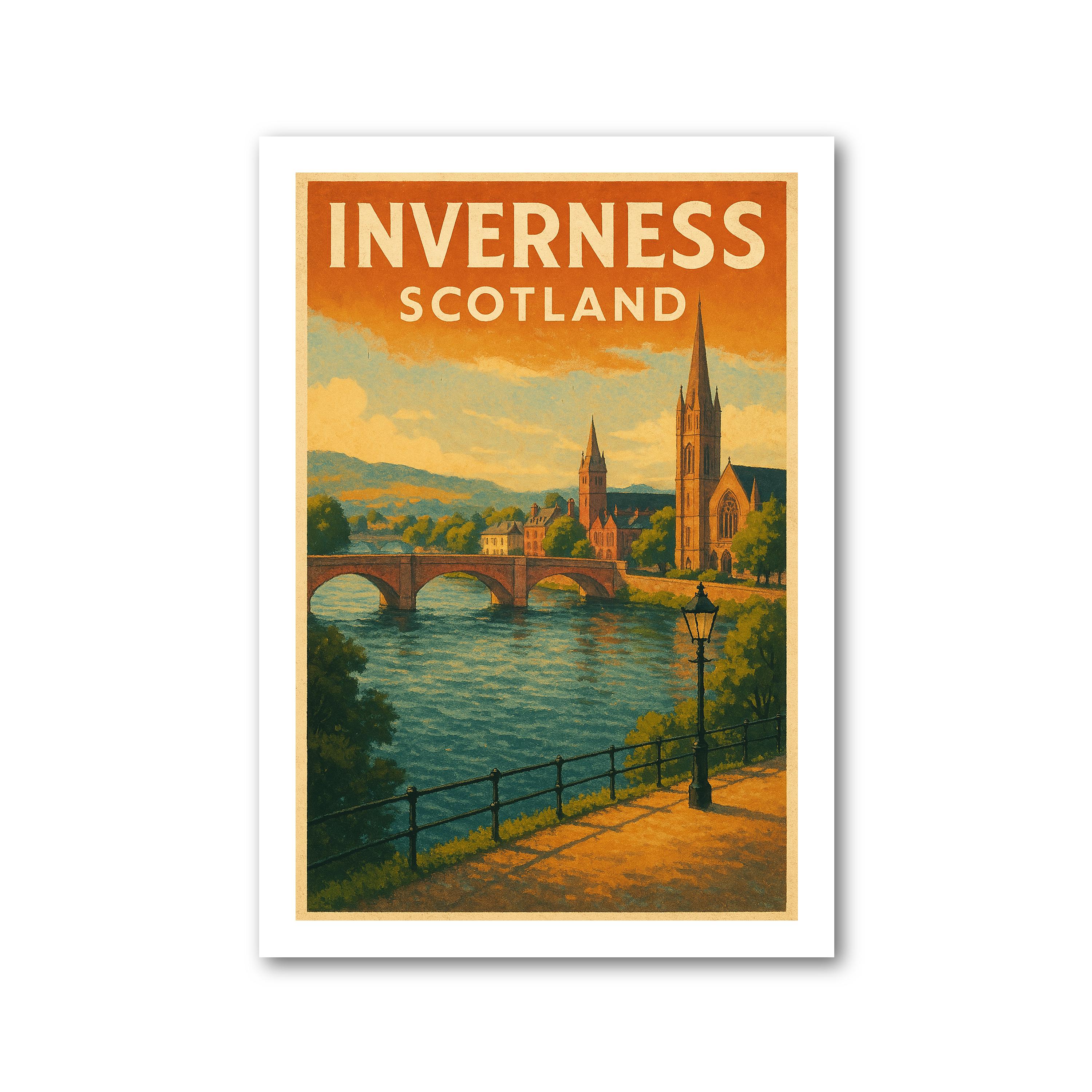 Inverness, Scotland Travel Poster. Wall Art Print - Picture 2 of 7