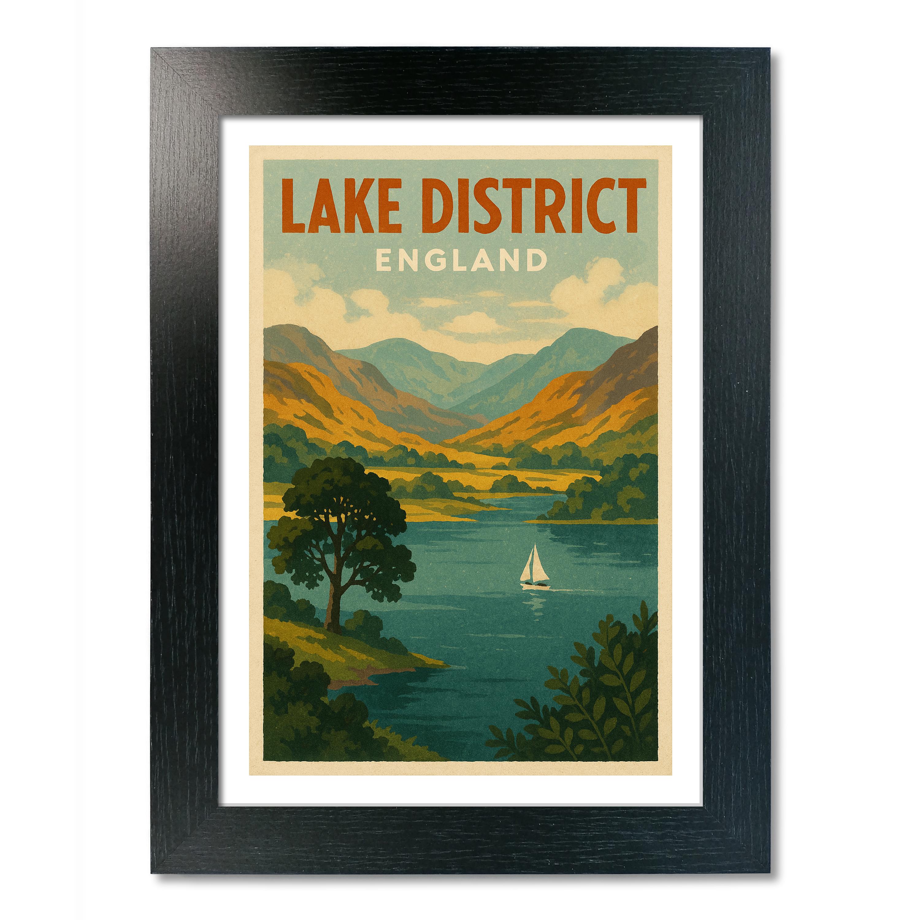Lake District, England Travel Poster. Wall Art Print - Picture 3 of 7