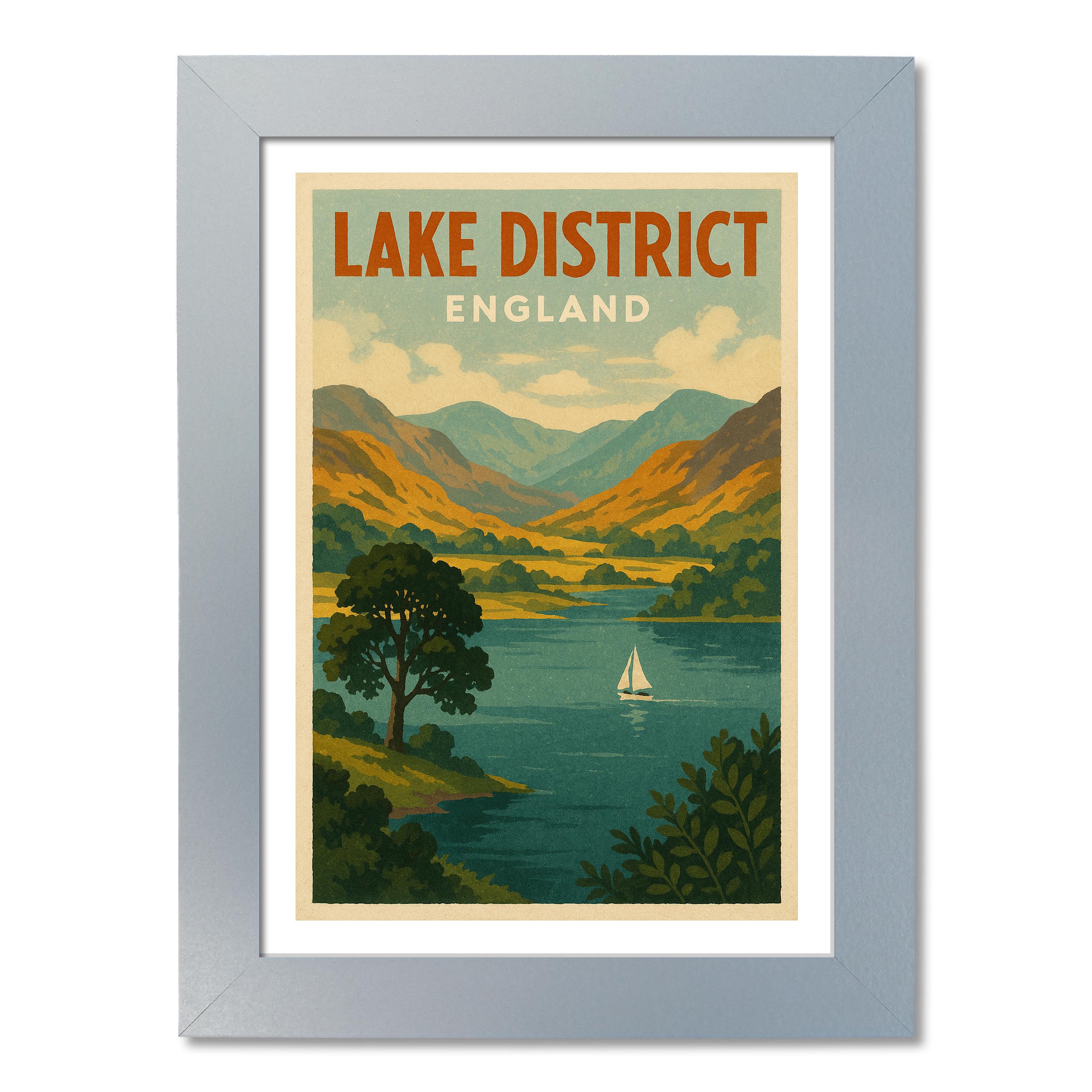 Lake District, England Travel Poster. Wall Art Print - Picture 5 of 7