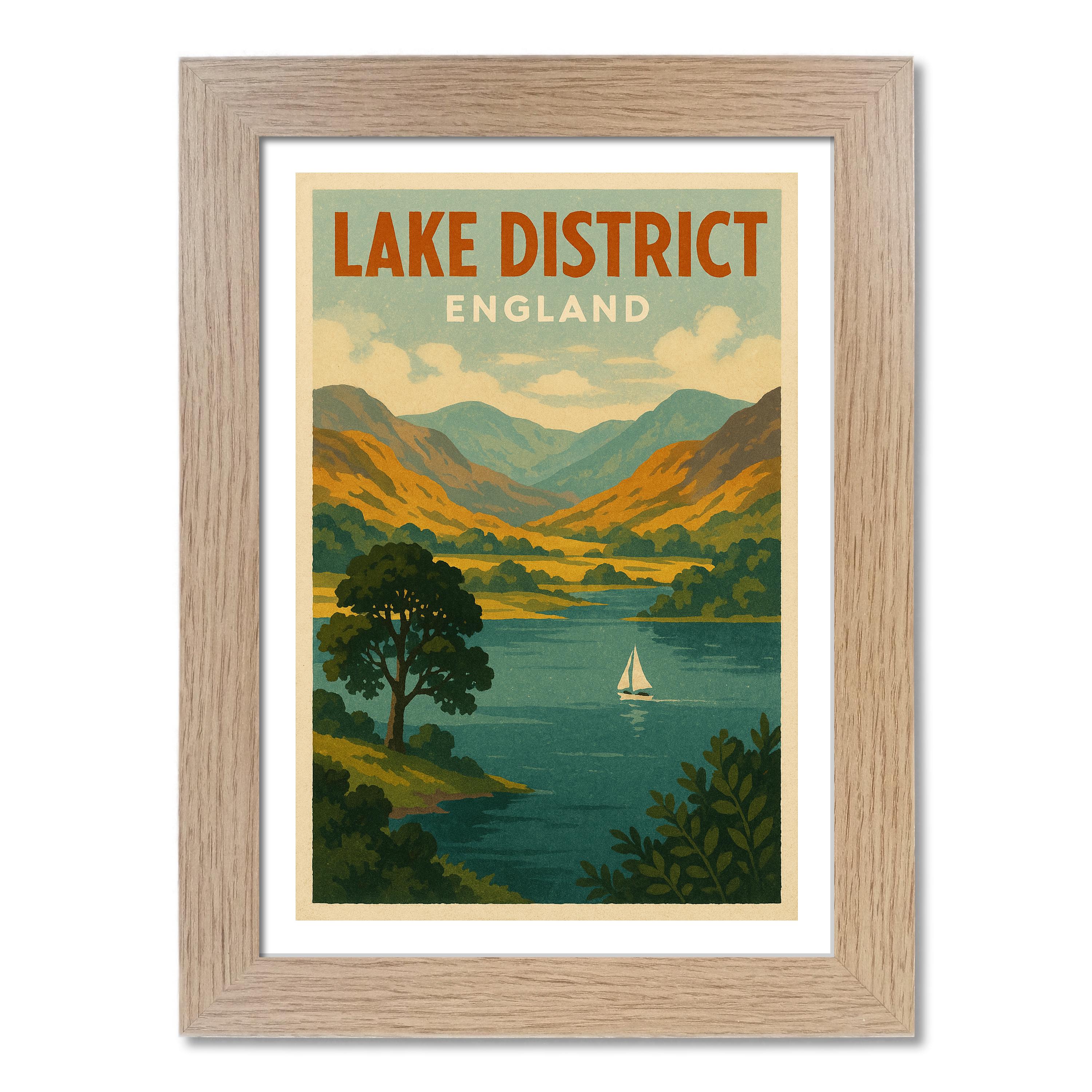 Lake District, England Travel Poster. Wall Art Print - Picture 7 of 7