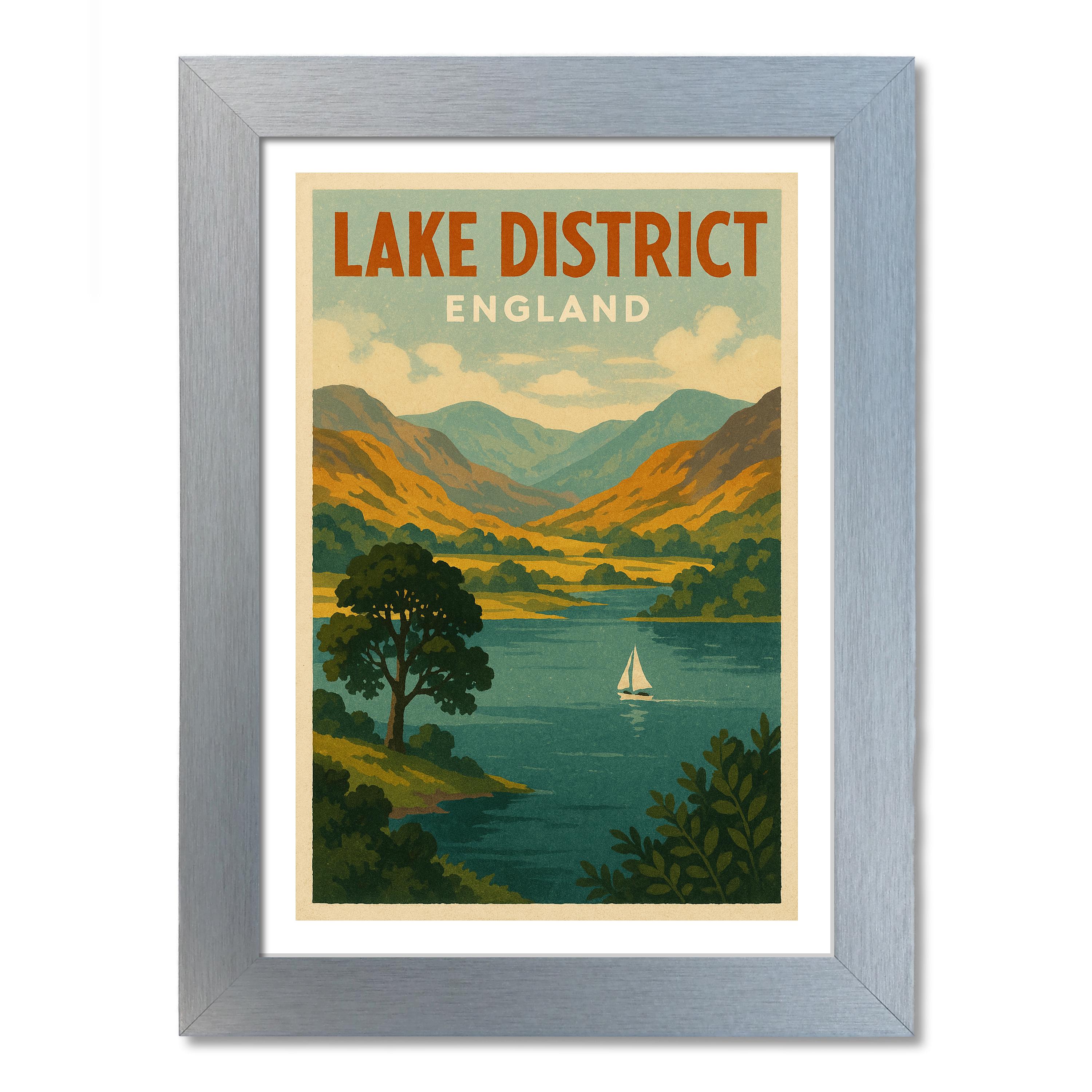 Lake District, England Travel Poster. Wall Art Print - Picture 6 of 7