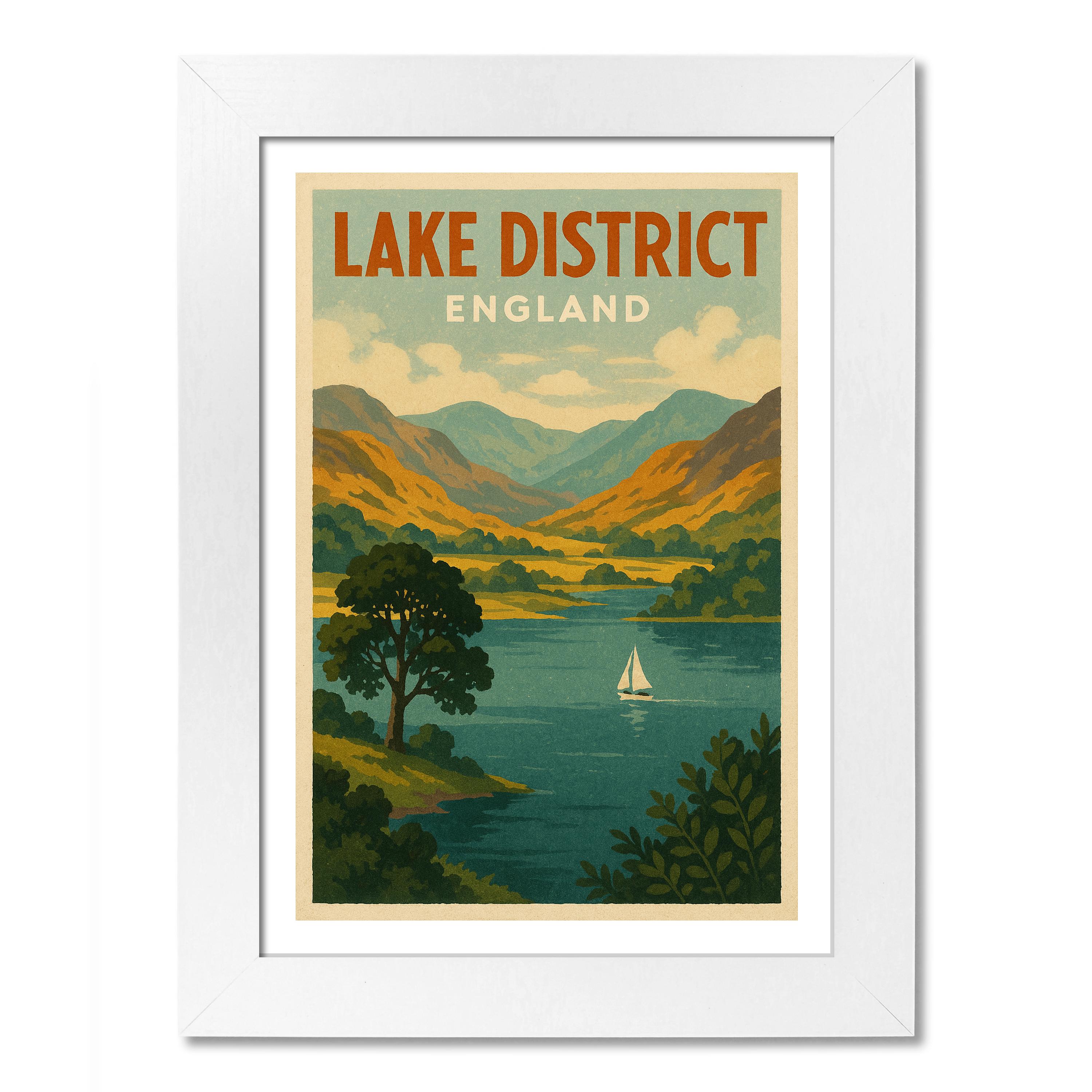 Lake District, England Travel Poster. Wall Art Print - Picture 4 of 7