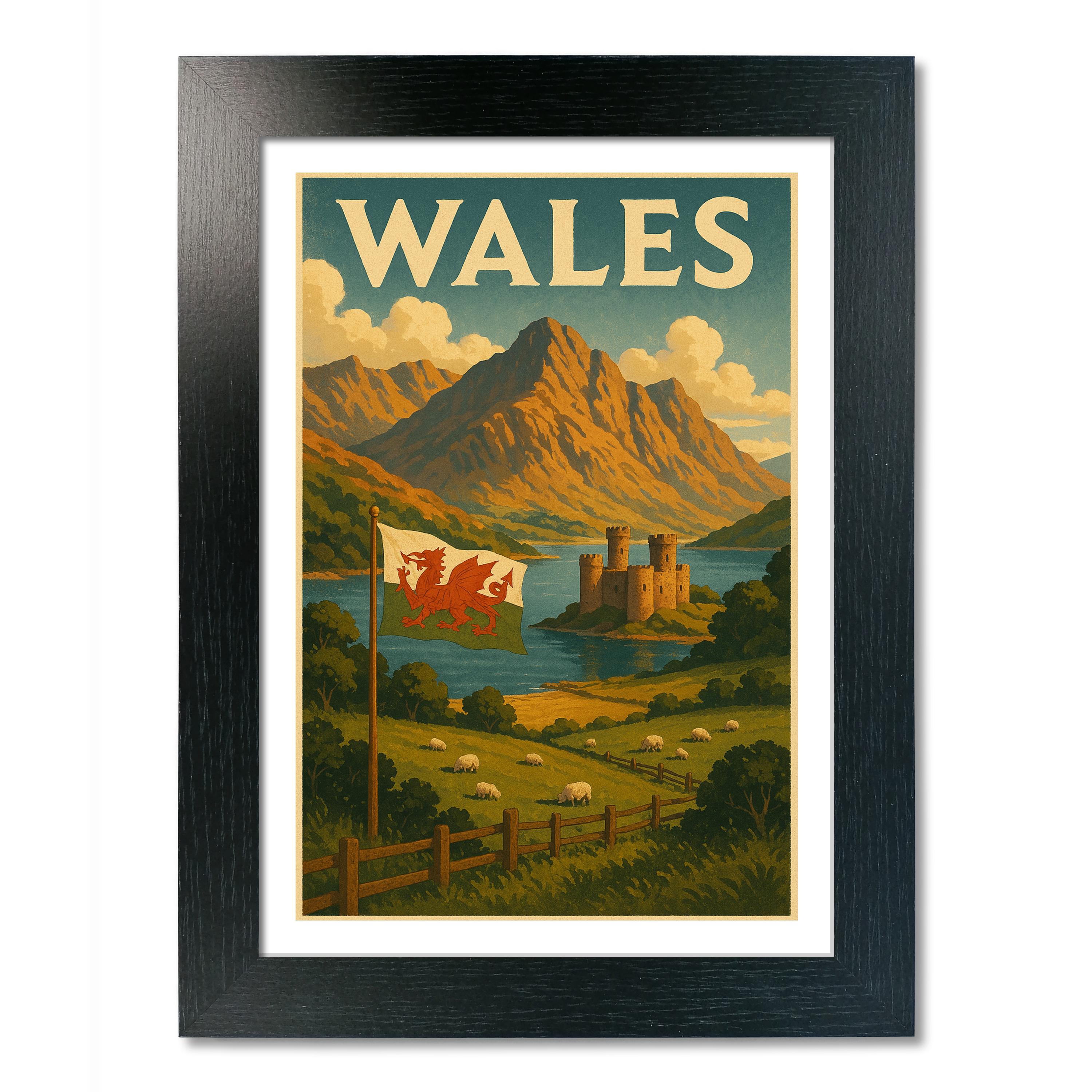 Póster de viaje de Gales - Imagen 3 de 7