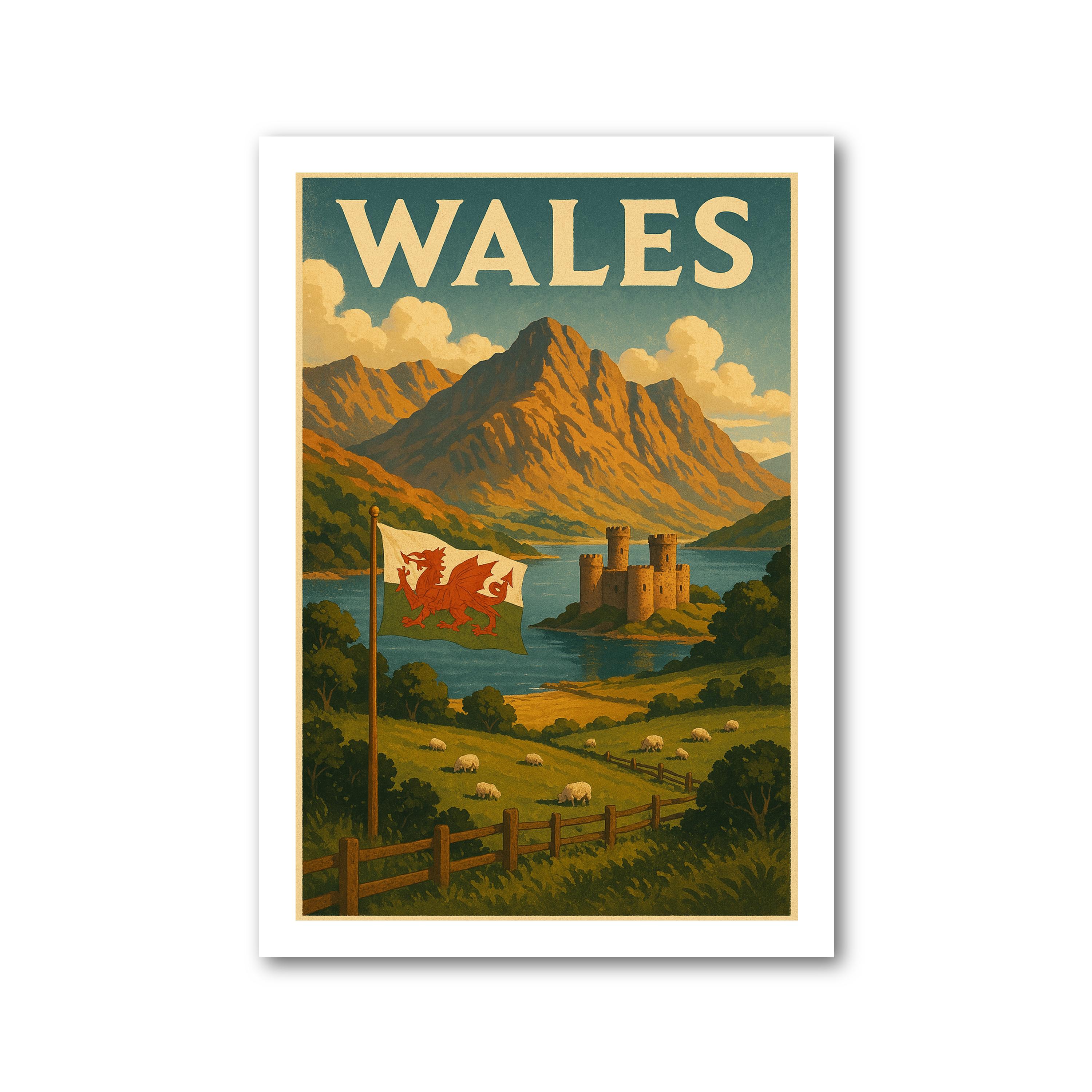 Póster de viaje de Gales - Imagen 2 de 7